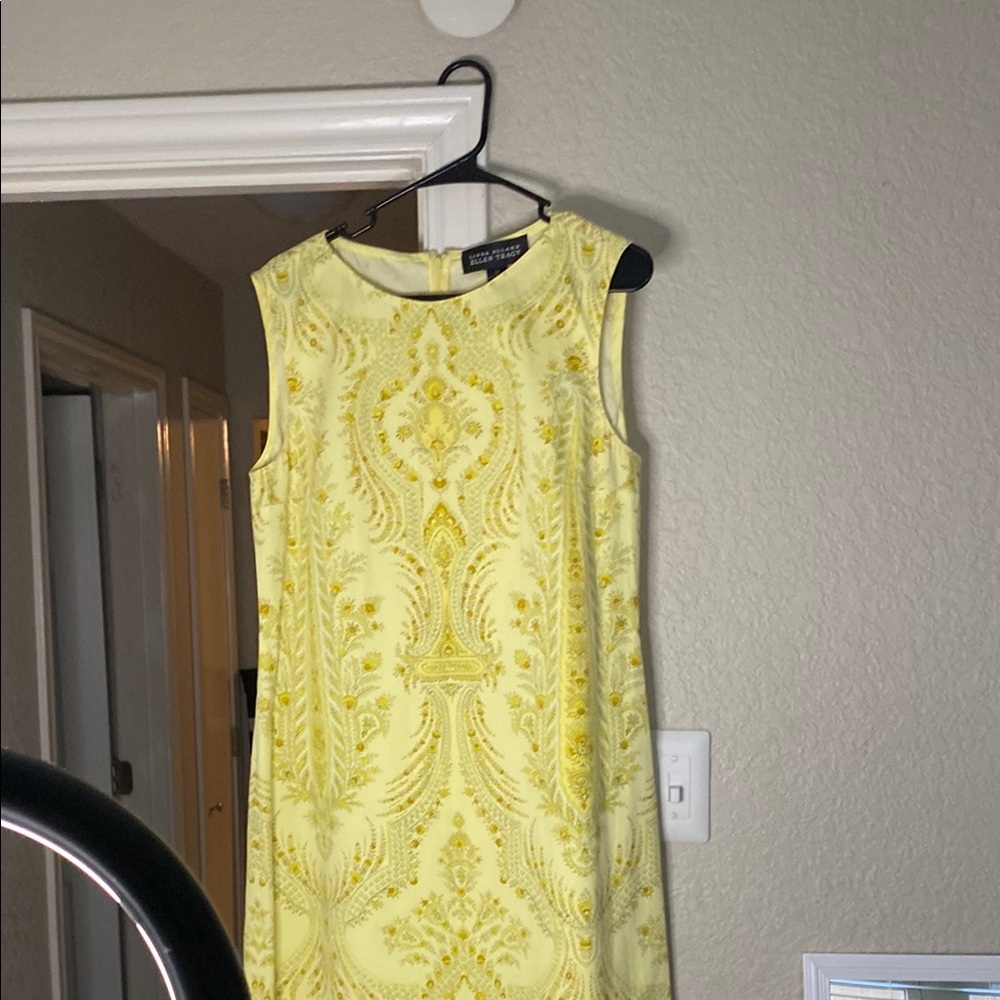 Ellen Tracy Yellow Sheath Mini Dress